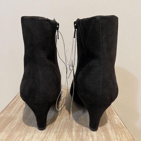 Universal Thread Women's Black Ankle Booties Faux Suede Heels Boots Size 7 NEW - Picture 5 of 11